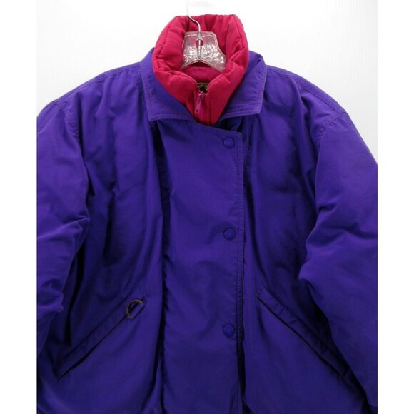 VINTAGE Eddie Bauer Jacket Large Goose Down Puffer Layered Bomber - Picture 3 of 12